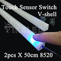 2pcs 50cm V type 8520 led strip rigid touch switch dimmable Kitchen strip light Super Bright