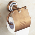Free Shipping Wholesale And Retail Wall Mounted Bathroom Toilet Paper Holder Antique Brass Roll Tissue Box