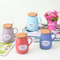Creative ceramic mug lid spoon ceramic cup milk cup coffee mug cup simple and stylish home
