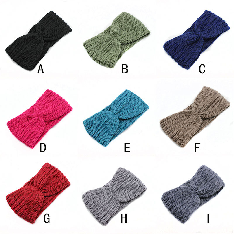 Wholesale Women Turban Crochet Twist Knitted Headwrap Headband Winter Warmer Hair Band Winter Knit headwrap 150pcs/lot