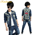 Kindstraum Boys Clothing Sets for Kids Children 2PCS Denim Jacket Jeans Boys Denim Suits Fashion Brand