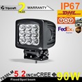 Free Shipping 5 5 90W LED Work Light Square 4x4 Offroad Truck Flood Spot Headlight Working