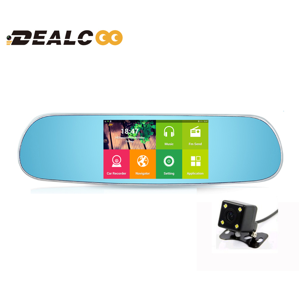 Dealcoo 5 inch Car DVR GPS Android Rearview mirror no Bluetooth Monitor 1080P Dual Lens Camera Video GPS Navigation free maps Dealcoo 5 inch Car DVR GPS Android Rearview mirror no Bluetooth Monitor 1080P Dual Lens Camera Video GPS Navigation free maps