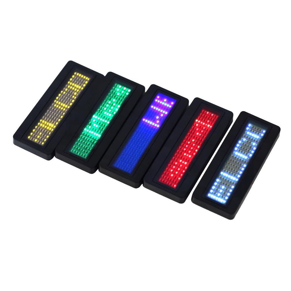 LED Programmable Scrolling Name Message Badge Tag Digital Display English Wholesale