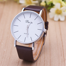 1pcs lot High Quality Classic Dalas Brand Leather Silver Steel Strap Watches Women Dress Watch Ladies