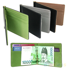 Trendy Ultra Thin Magic Faux Leather Card Holder Bifold Mini Wallet 1UCD 4A7A