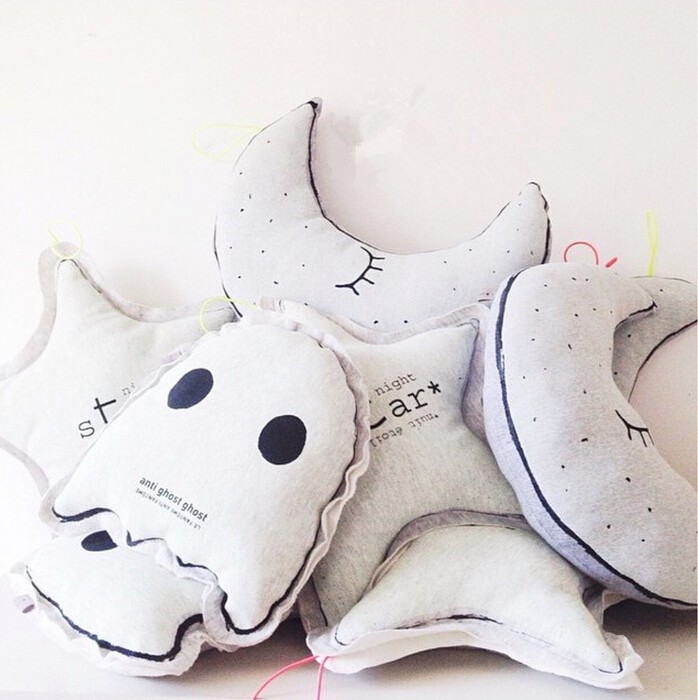 Ins night Luminous Pillow the moon star bulb decorate pillow for bedroom hold Luminous safe pillow No battery pillow