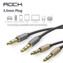 ROCK 1M Male to Male 3 5mm to 3 5mm Universal Gold Plated Tangle Free Auxiliary
