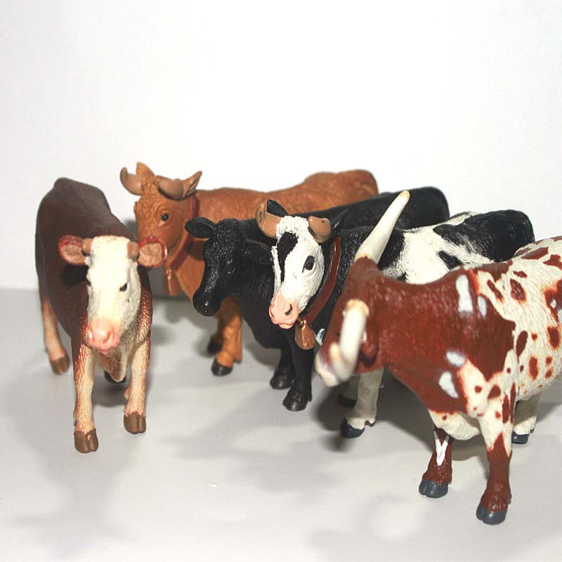Buy Fierce Cow animal Model Plastic Blocks hold Toy at AliExpress