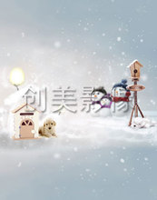 Photo Studio Floor The Snowman Dog Kennel Christmas Backgroundszz Cm-2318