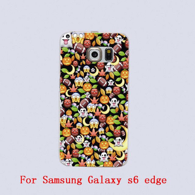 Halloween emoji Design Transparent phone cover cases For Samsung Galaxy S3 9300 /S4 /S5 /S6 /S6 Edge