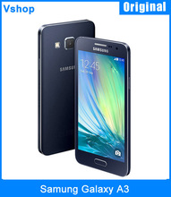 Original Samsung Galaxy A3 1GB+ 8GB Android 4.4 MSM8916 Quad Core 1.2GHz  Smartphone 4G LTE 4.5” Cell Phone FDD-LTE+WACDA+GSM
