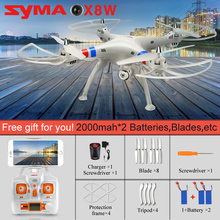 SYMA X8W 2.4G 4CH 6 Axis RC Quadcopter Headless Mode 3D Flip Drone with HD Camera RTF RC Helicopter Kids toys for Children