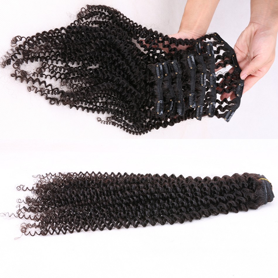 kinky curly clip in hair extension 44