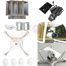 Camera Lens Sun Hood Cap + Motor guards + shoulder Neck strap+3D Camera Gimbal Guard + Antenna Range Booster For DJI Phantom 4
