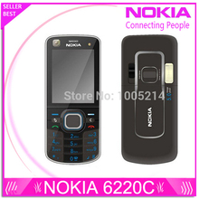 Refurbished Original Nokia 6220c Unlocked 6220 Classic Cell Phones GPS mp3 player FM radio Russian Keyboard Free shipping