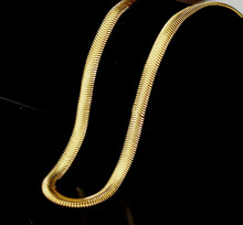 18k gold silver flat snake chain necklaces stainless steel herringbone crime chunky gold chains necklaces fine