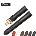 iStrap 12mm to 24mm Genuine Leather Padded Watch Strap for Oris Alligator Grain Watchband for Seiko