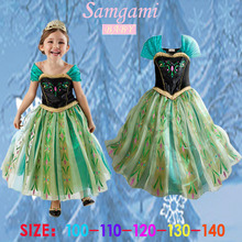 children dress Girl Princess Dress Elsa Anna dress Summer sleeveless princess dress Costume Anna costume baby & kids clothing