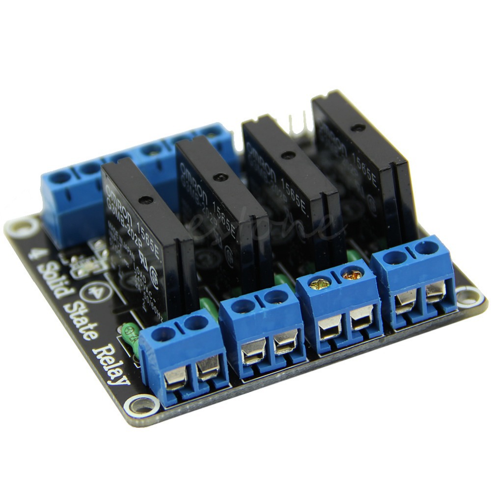 F85 Free Shipping 5V 4 Channel OMRON SSR High Level Solid State Relay Module For Arduino