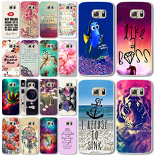 New Fashion Plastic Phone Cases For samsung galaxy s6 Case 3D Beauty Flower Colorful Cartoon Case Phone Accessories Covers
