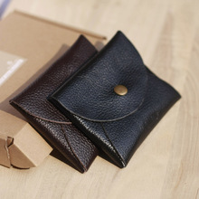 LAN Free Shipping genuine leather Hasp coin purses credit card case slim card case small pocket