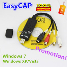 2014 New USB 2.0 Easycap dc60 tv dvd vhs video Capture adapter Easy cap card Audio AV mmm video capture card Fast Free shipping