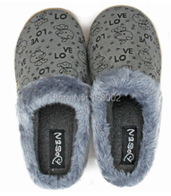 New Arrival Winter Home Faux Suede Cotton-padded Women Men’s Slippers IndoorFloor Warm Slippers Flat Shoes Free Shipping