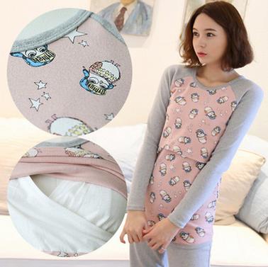 2016 spring and Autumn New Korean maternity lactation clothes women breast font b feeding b font