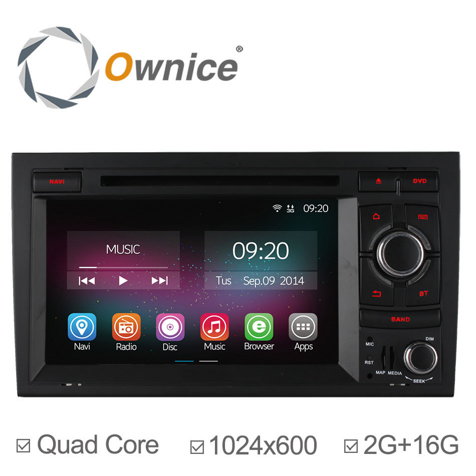 1024 600 Ownice C200 2G RAM Car DVD Player for Audi A4 2002 2003 2004 2005