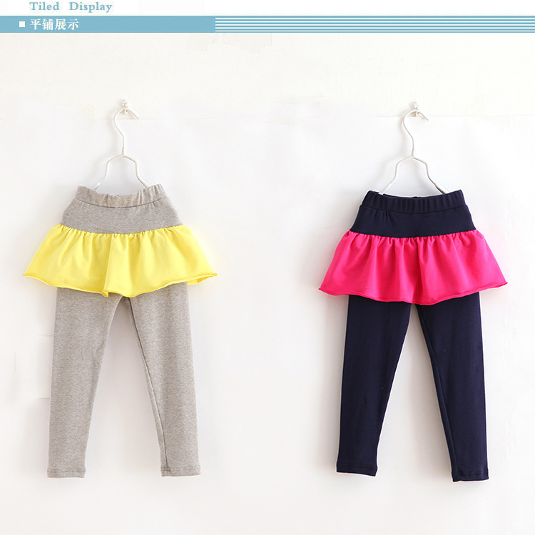 Fashion baby girls collision mosaic legging girl candy color cotton leggings skirt cotton children leggings girls clothing