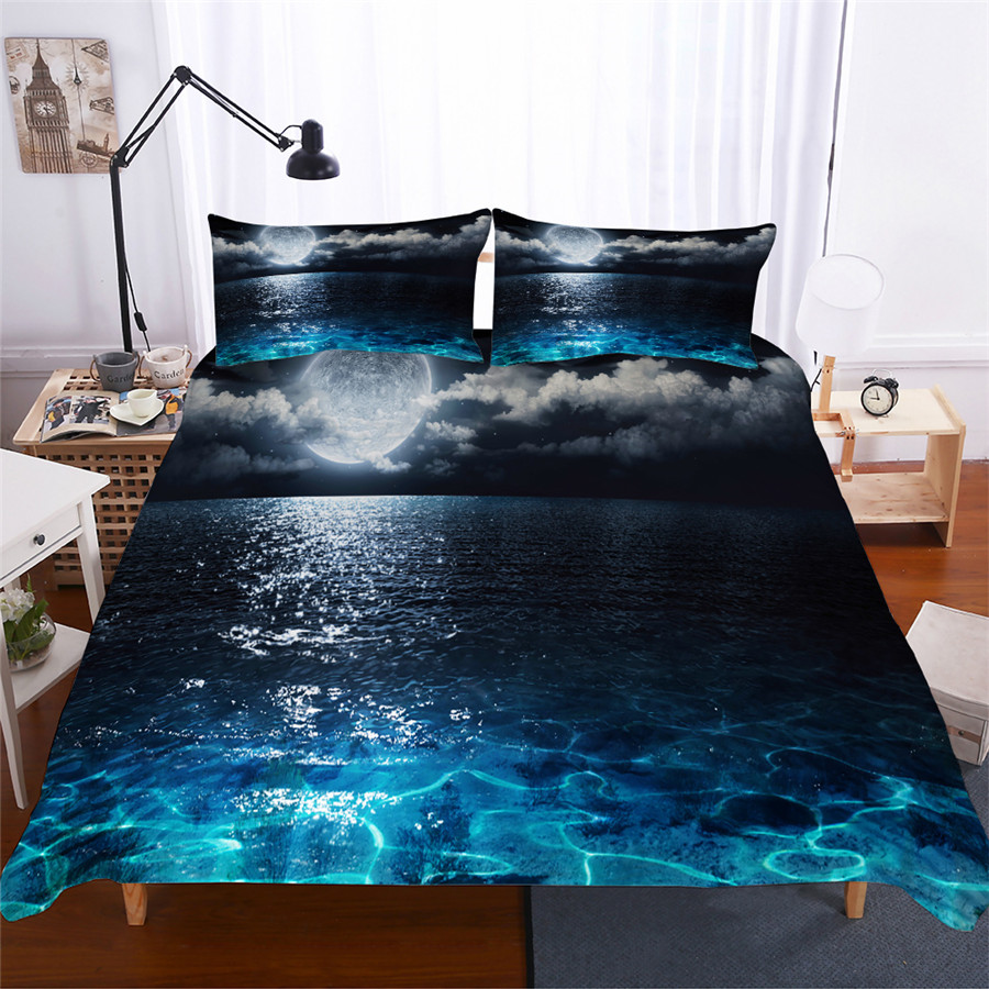 3D Sea Wave 221 Bed Pillowcases Quilt Duvet Cover Set Single Queen King Size AU 