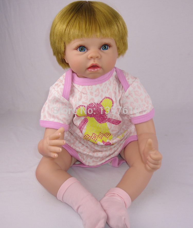 Fashion 22Inch Realistic Reborn Baby Doll Soft Silicone Newborn Baby Doll Simulation Baby Alive Doll  Love Baby Toy Reborn
