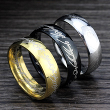 MMS One Ring of Power Gold Silver Black The Lord of Rings Women Finger Wedding Brand Fashion Jewelry Accessory Drop Shipping