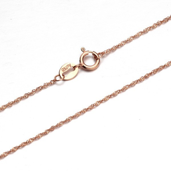 rose gold necklace 18k