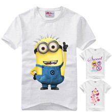 Cartoon figure children minions clothes costume children’s clothing t shirts for Kids children clothes baby boys girls t-shirts