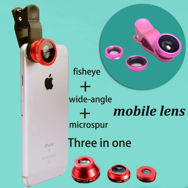 3 in 1 for iPhone lens fish eye Wide Angle Macro mobile for camera Phone lenses