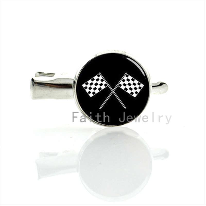 Cool Racing font b Chequered b font Flag hairgrips classic 4 checkered flags hairpin fashion sports