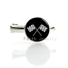 Cool Racing font b Chequered b font Flag hairgrips classic 4 checkered flags hairpin fashion sports