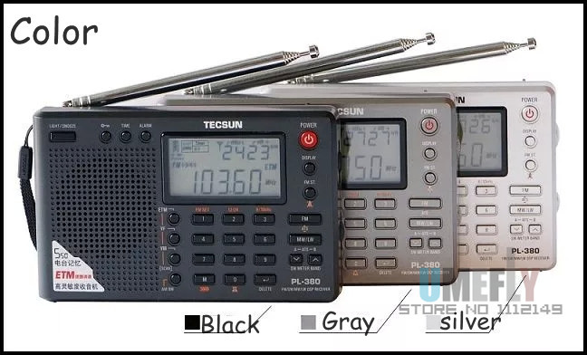 Tecsun PL 380 Portable Radio fm Stereo High performance low power multifunctional All band digital demodulation