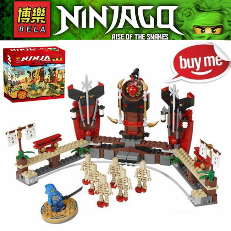 BELA 320pcs Phantom Ninja Ninjago SKELETON BOWLING Masters Of Spinjitzu Minifigures Building Blocks Compatible for Lego