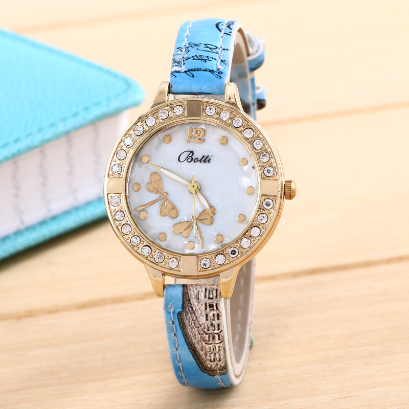 women watches 2015,Fashion Quartz Watches,Leather waterproof Sports Casual Dress Wristwatches relogios feminino diamond watches