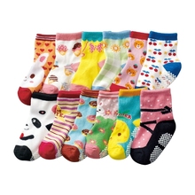 12pairs lot Kids Socks Baby New Born Boy Girl Casual Winter Meias Infantil Baby Slippers Anti
