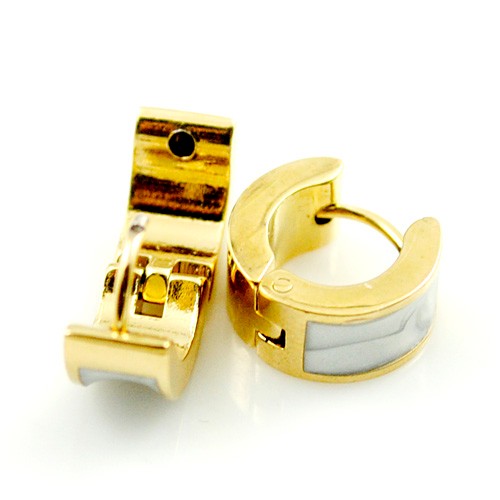 Charming Gold Plated Round Earring For Women & Girl Stainless Steel High Quality New Fashion Jewelry Party Gift HE1020