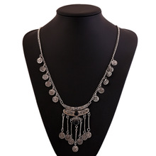 Steampunk Long Vintage Bohemian Jewelry of Silver Chain Statement Necklace 2015 For Women Necklaces Pendants cc