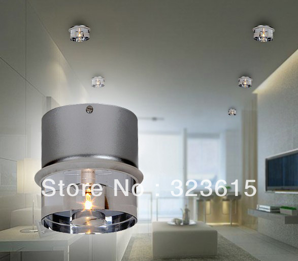 Modern Fashion Minimalis K9 Crystal Ceiling Lamp Chandelier Living Room Corridor Aisle Porch Light Dia 13cm