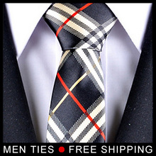 Free shipping Classic Chequer Men Silk Ties Neckties Novelty Gifts New style Brand