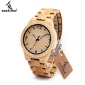 BOBO BIRD Natural All Bamboo Wood Watches Top Brand Luxury Wooden Band Men Quartz WristWatch Wth