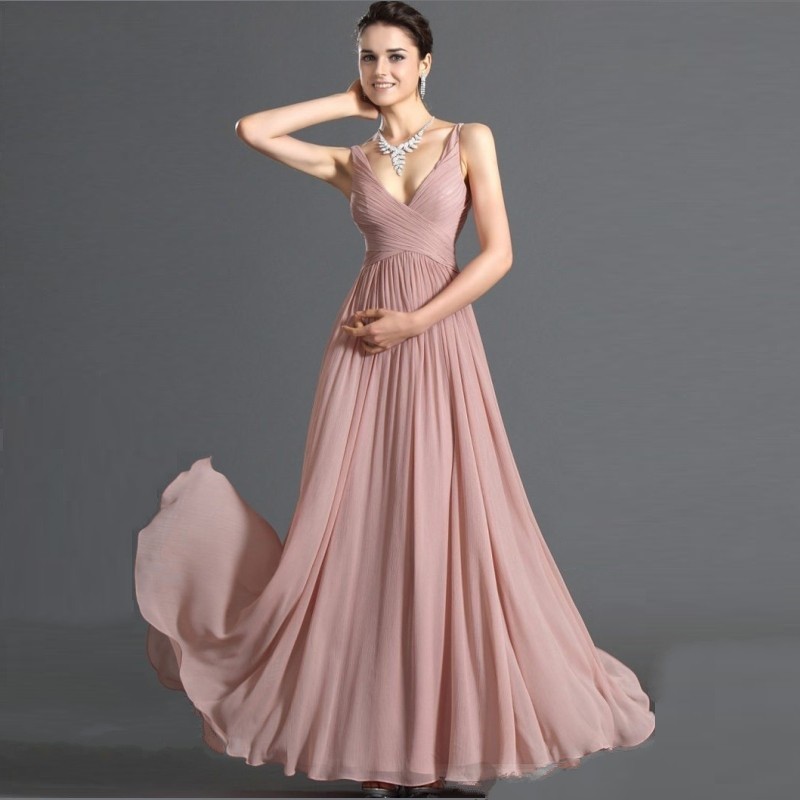 long dress dusty rose