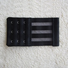 Stainless Steel Silk Ribbon 3 Rows 3 Hooks Bra Extender Elastic Fish Microfiber Style Bra Lengthened Buckle Adjustable Buckles